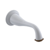 Rubinet Tub Filler Spout Wall Mount White