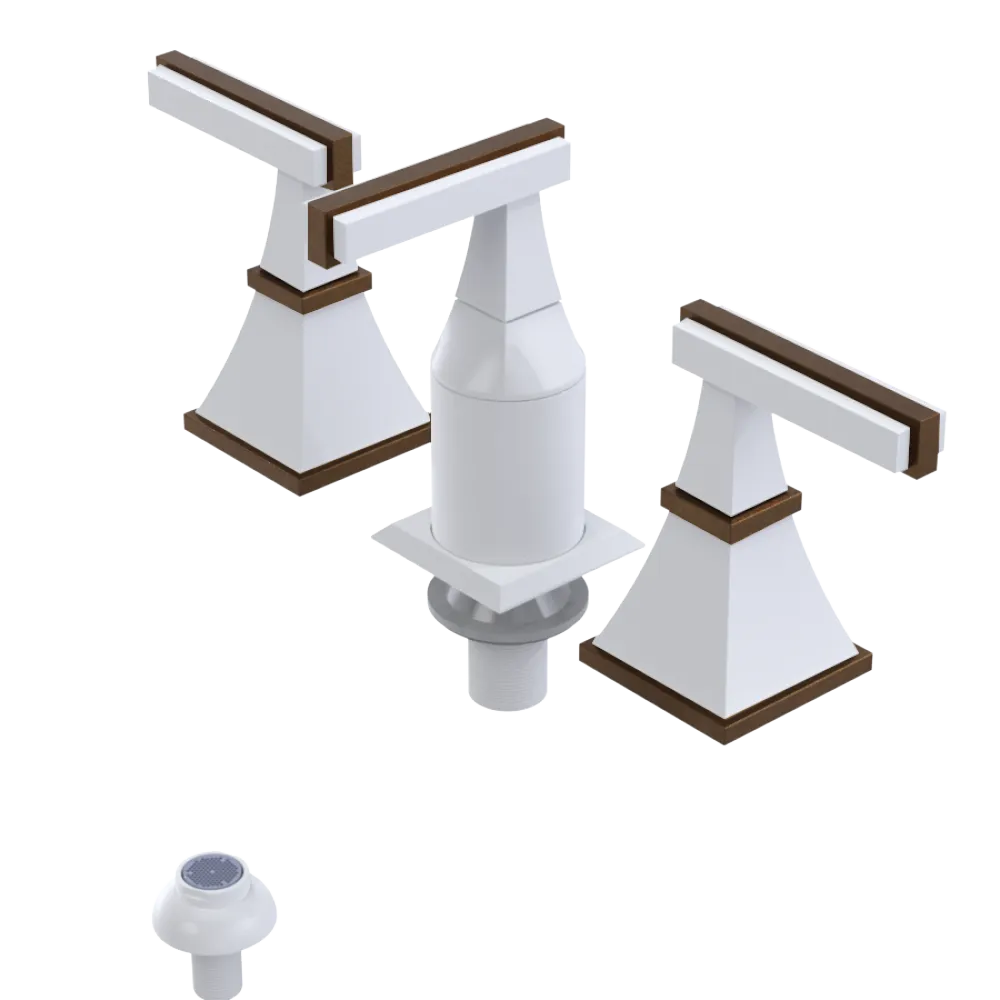 Rubinet Bidet Fitting with Spray, Diverter, and Vacum Breaker (Less Drain) White