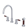 Rubinet Widespread Kitchen Set with Hand Spray Satin Chrome