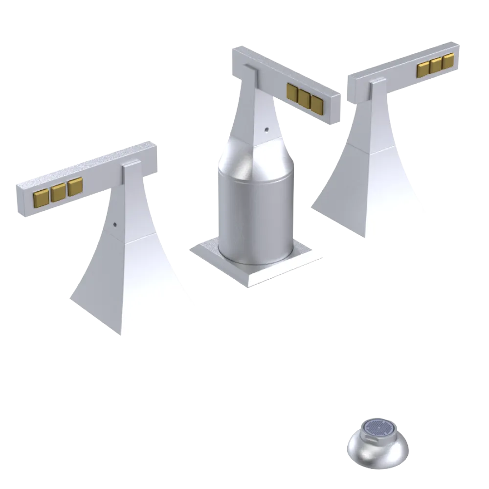 Rubinet Bidet Fitting with Spray, Diverter, and Vacum Breaker (Less Drain) Satin Chrome