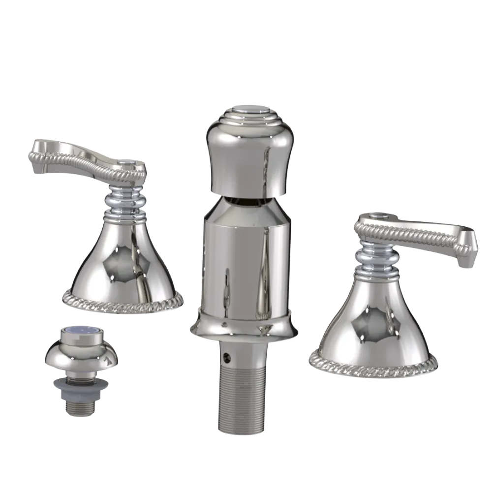 Rubinet Bidet Fitting with Spray, Diverter, and Vacum Breaker (Less Drain) Polished Nickel
