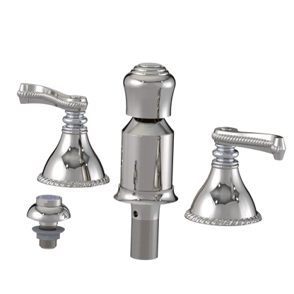 Rubinet Bidet Fitting with Spray, Diverter, and Vacum Breaker (Less Drain) Polished Nickel