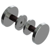 Rubinet Shower Door Knob (set) Satin Nickel