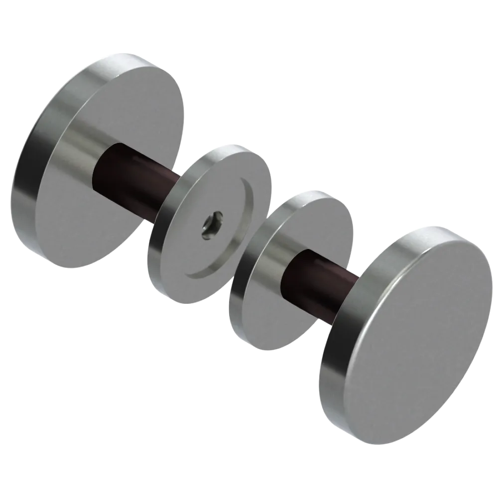 Rubinet Shower Door Knob (set) Satin Nickel