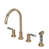 Rubinet Widespread Kitchen Set with Hand Spray Gold