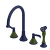 Rubinet Widespread Kitchen Set with Hand Spray Midnight Blue
