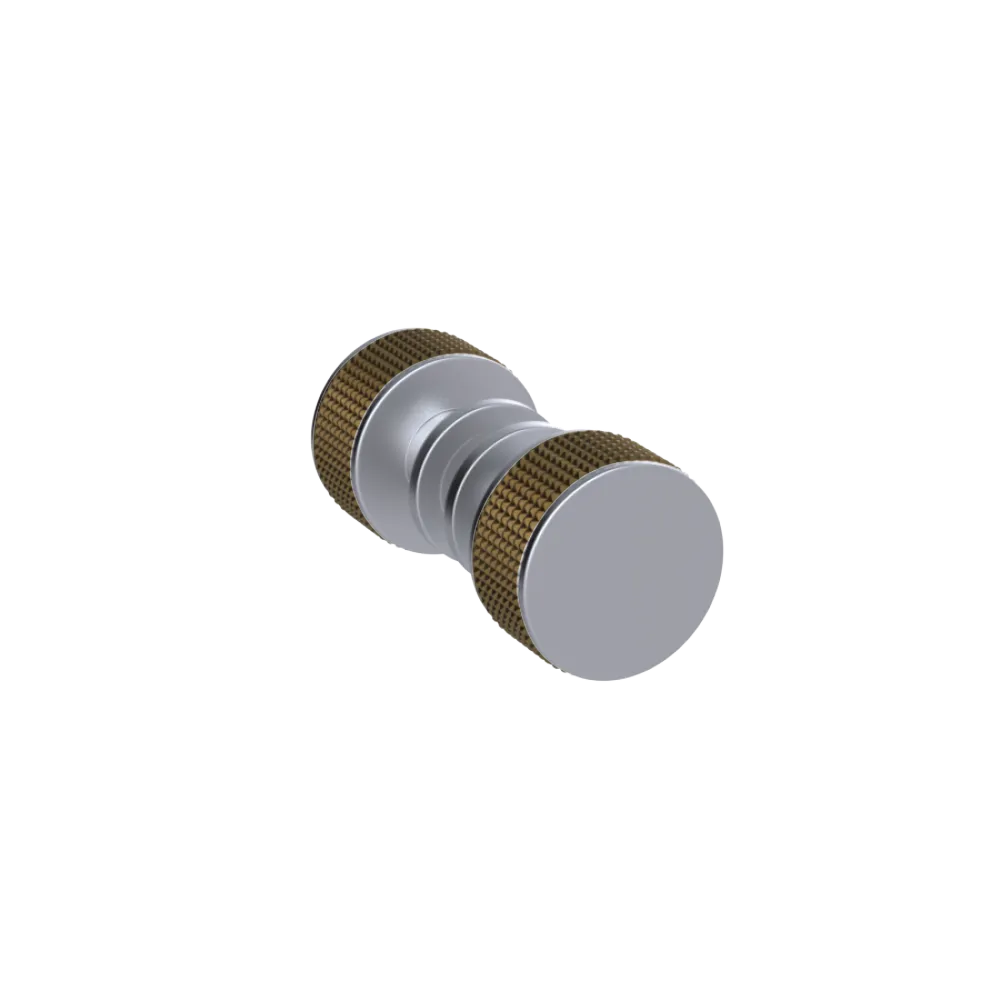 Rubinet Shower Door Knob (set) Satin Chrome