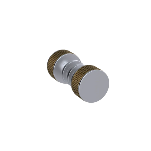 Rubinet Shower Door Knob (set) Satin Chrome