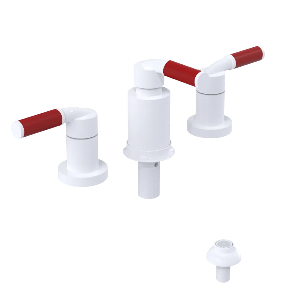 Rubinet Bidet Fitting with Spray, Diverter, and Vacuum Breaker (less drain) White