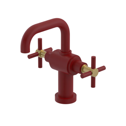 Rubinet Single Hole Dual Handle Lav. Set. (less drain) Maroon
