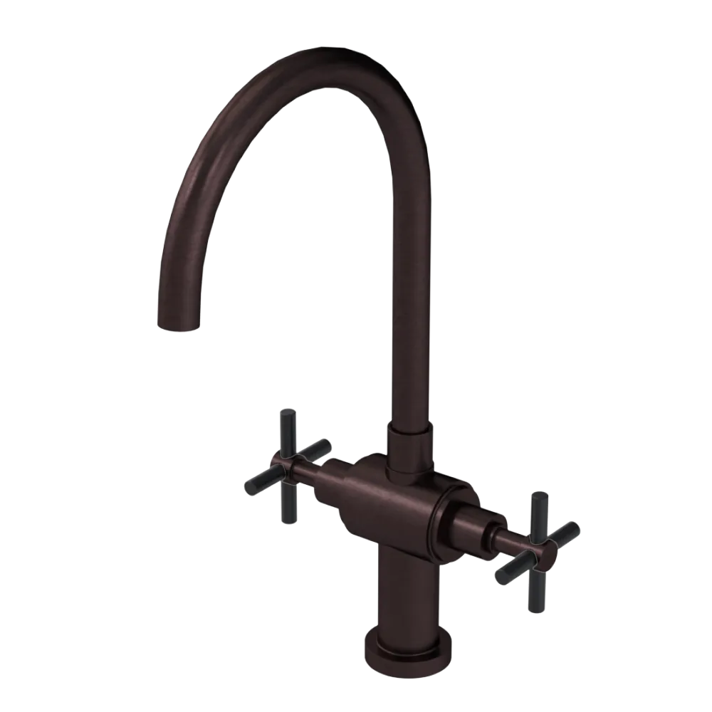 Rubinet Two Handle Single Hole Kitchen Set with LaSalle Spout Oil Rubbed Bronze