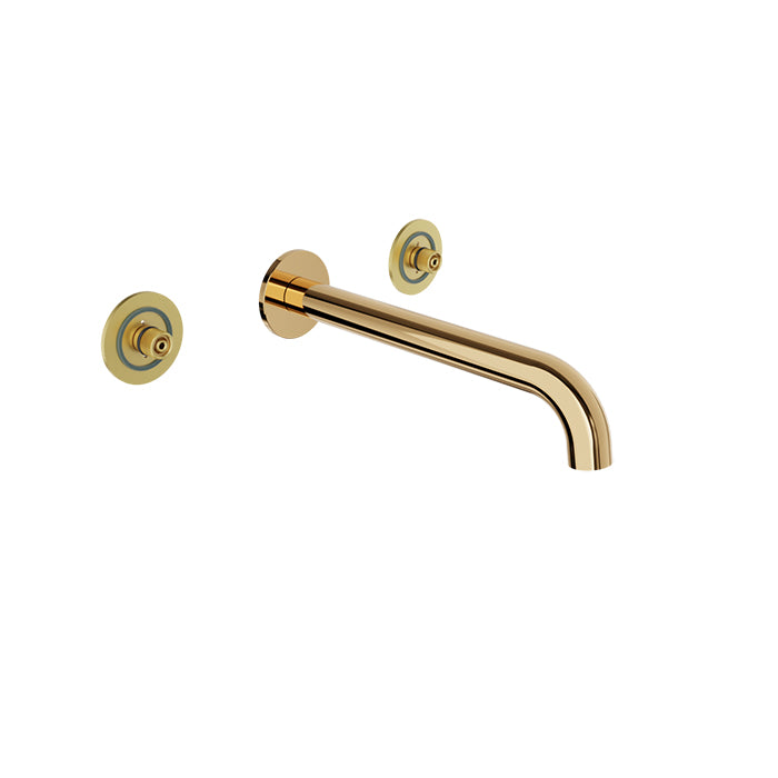 Baril Two handles wall-mounted lavatory faucet (without handle), drain not included