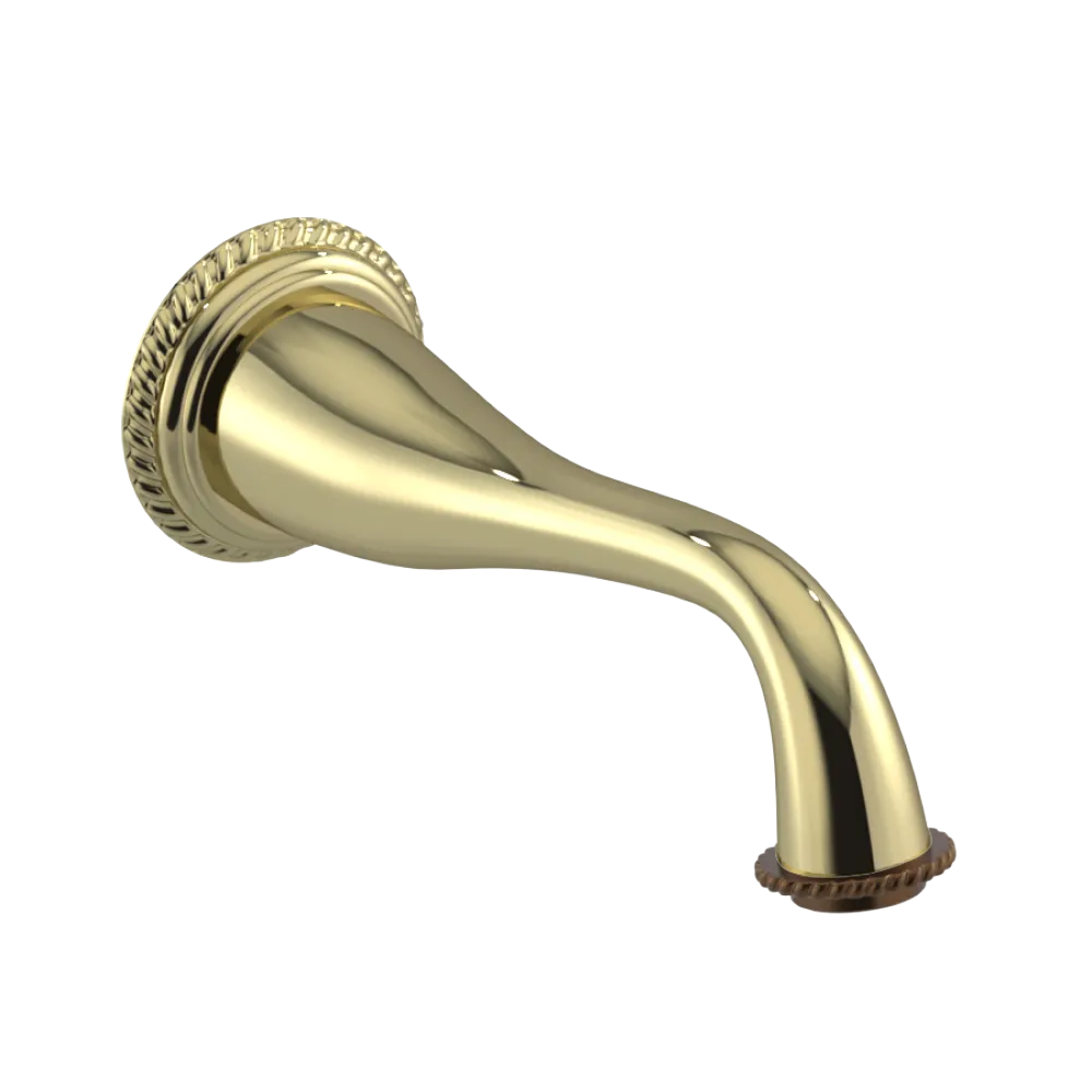 Rubinet Tub Filler Spout Wall Mount Gold