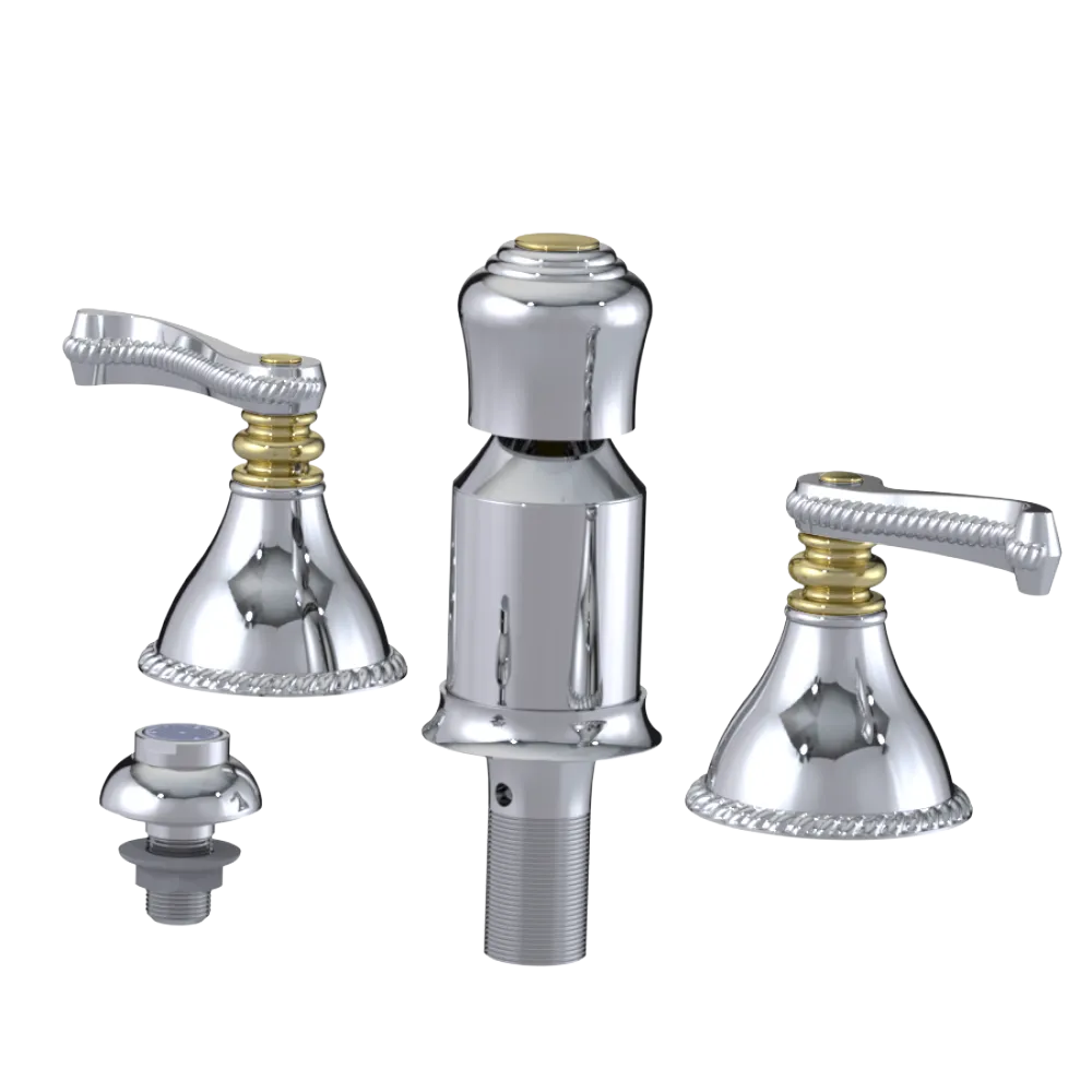 Rubinet Bidet Fitting with Spray, Diverter, and Vacum Breaker (Less Drain) Chrome