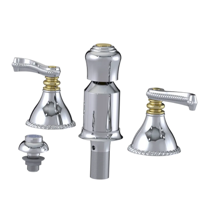 Rubinet Bidet Fitting with Spray, Diverter, and Vacum Breaker (Less Drain) Chrome