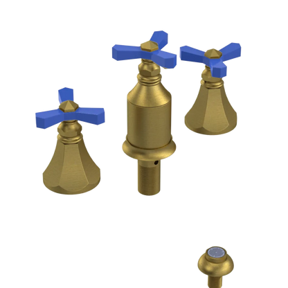 Rubinet Bidet Fitting with Spray, Diverter, and Vacum Breaker (Less Drain) Antique Brass Matt