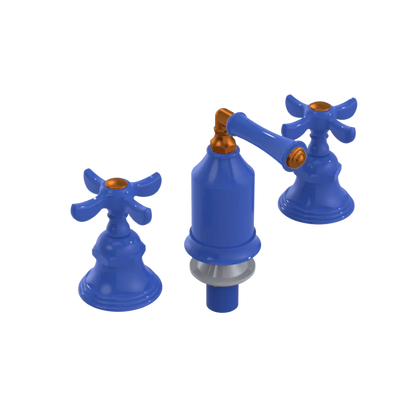 Rubinet Bidet Fitting with Spray, Diverter, and Vacum Breaker (Less Drain) Blu Jean