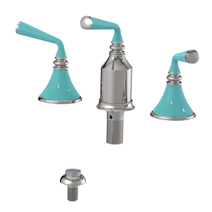 Rubinet Bidet Fitting with Spray, Diverter, and Vacum Breaker (Less Drain) Polished Nickel