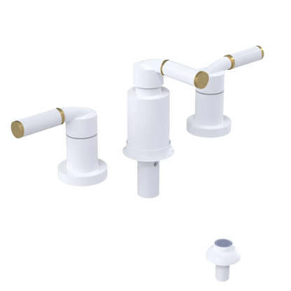Rubinet Bidet Fitting with Spray, Diverter, and Vacum Breaker (Less Drain) White