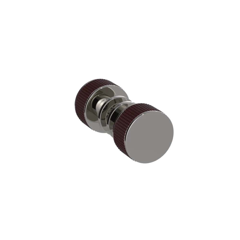 Rubinet Shower Door Knob (set) Polished Nickel