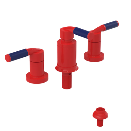 Rubinet Bidet Fitting with Spray, Diverter, and Vacuum Breaker (less drain) Red