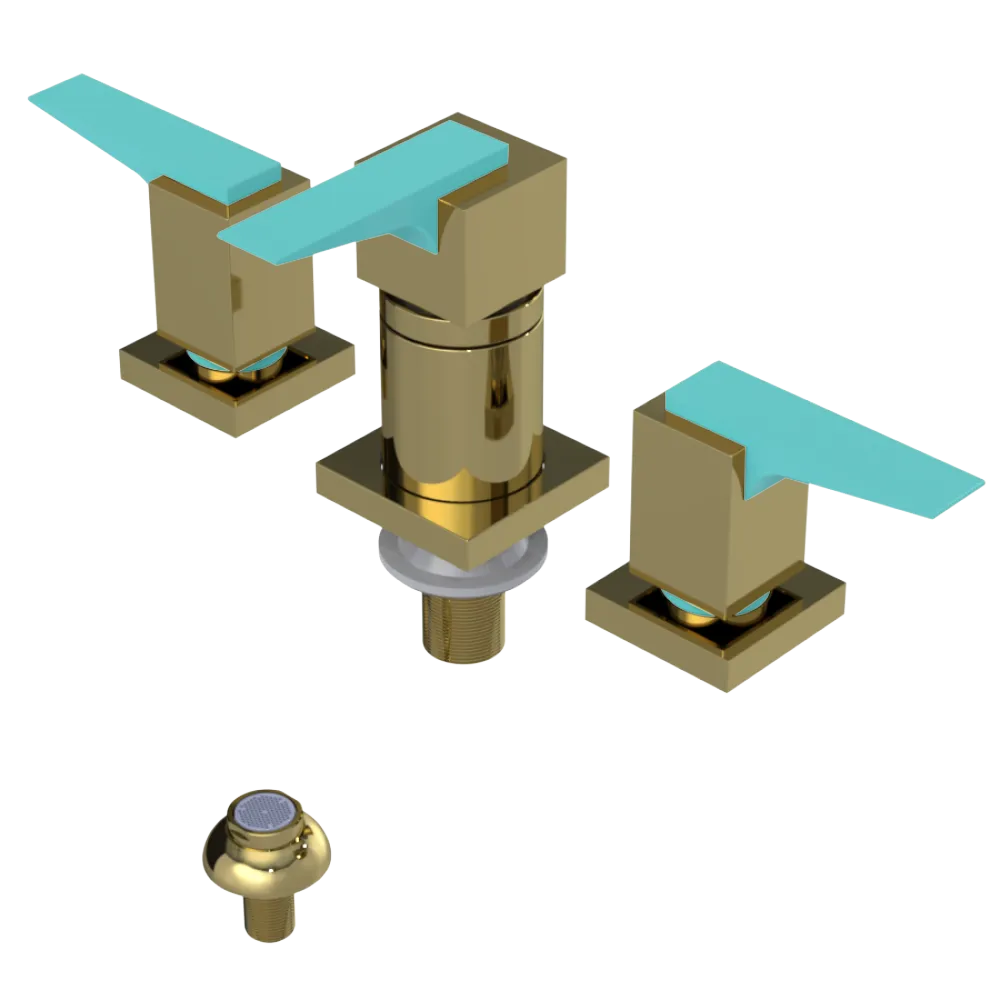 Rubinet Bidet Fitting with Spray, Diverter, and Vacuum Breaker (less drain) Natural Brass
