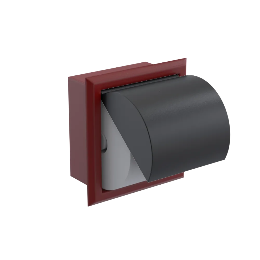 Rubinet RECESSED TOILET PAPER HOLDER Maroon