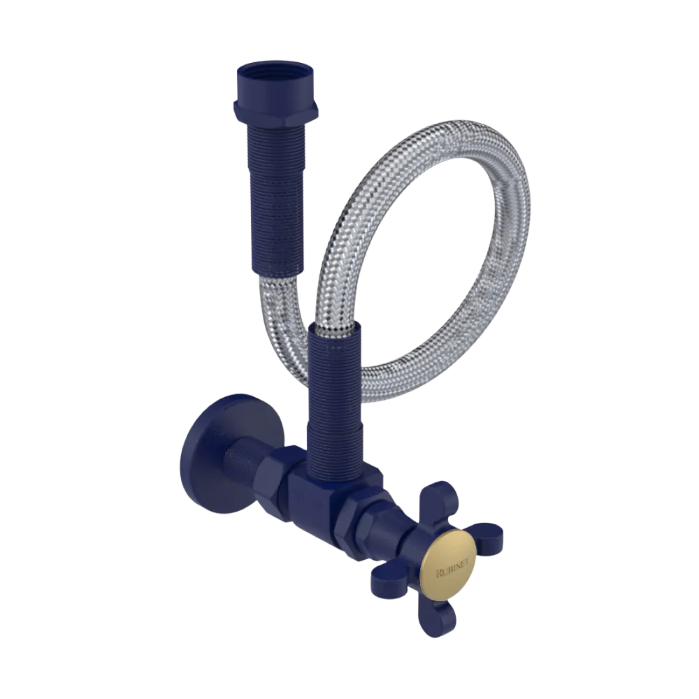 Rubinet Exposed Supply Kit (classic) x2 Midnight Blue