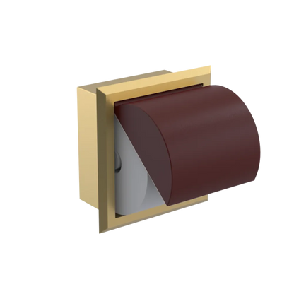 Rubinet RECESSED TOILET PAPER HOLDER Satin Brass