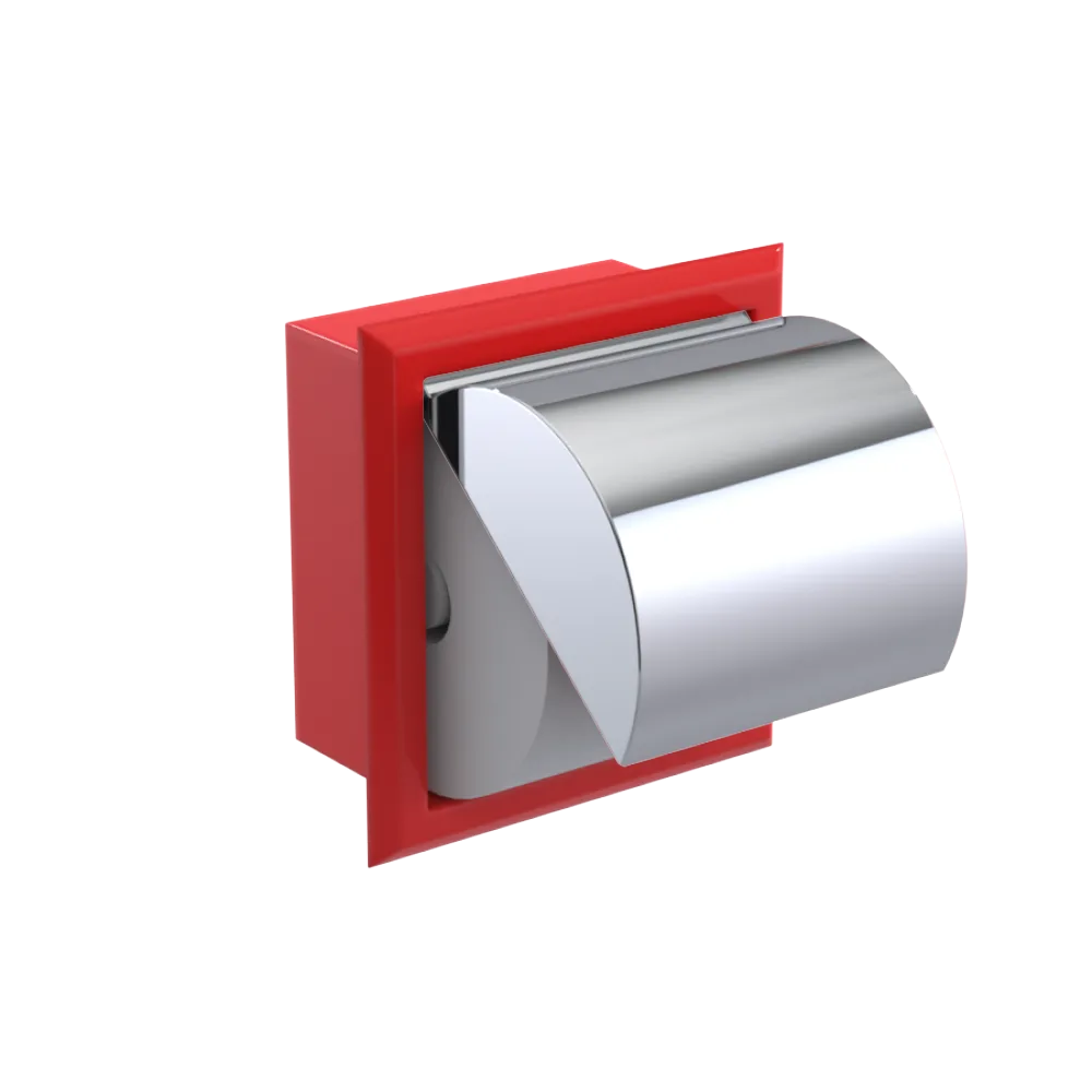 Rubinet RECESSED TOILET PAPER HOLDER Red