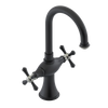 Rubinet Single Hole Dual Handle Lav. Set. (less drain) Matt Black