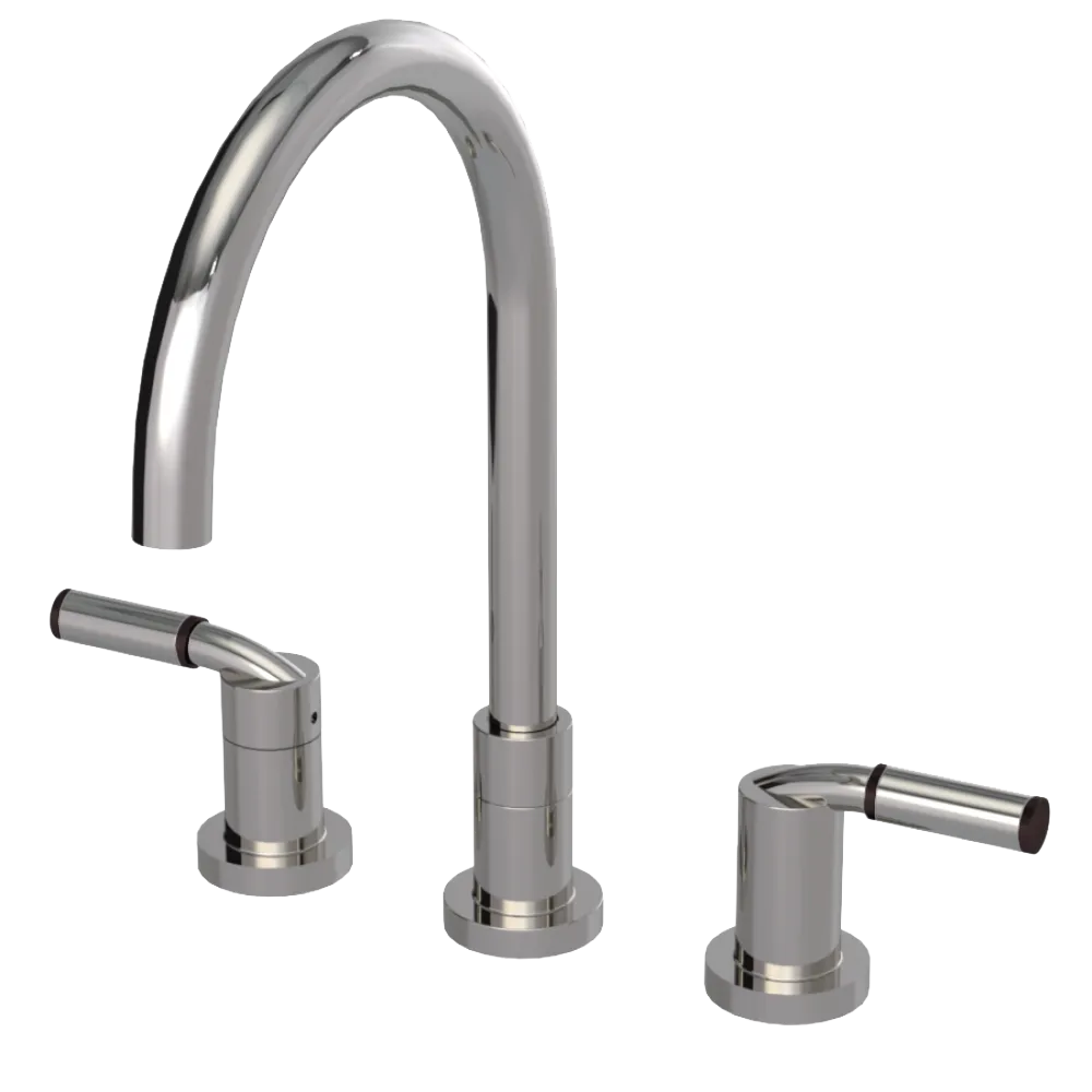 Rubinet Widespread Kitchen Set Polished Nickel