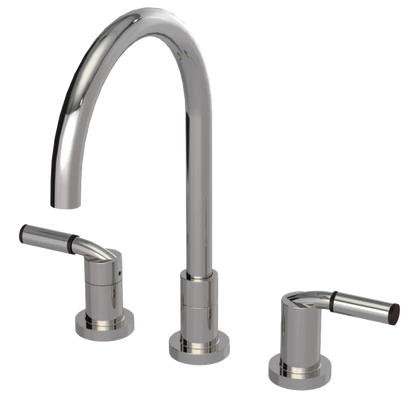Rubinet Widespread Kitchen Set Polished Nickel