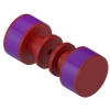 Rubinet Shower Door Knob (set) Maroon