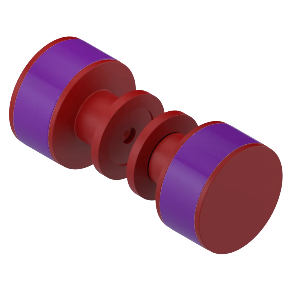 Rubinet Shower Door Knob (set) Maroon