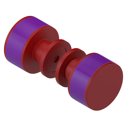 Rubinet Shower Door Knob (set) Maroon