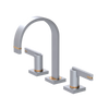 Rubinet Widespread Lav. Set. (less drain) Satin Chrome