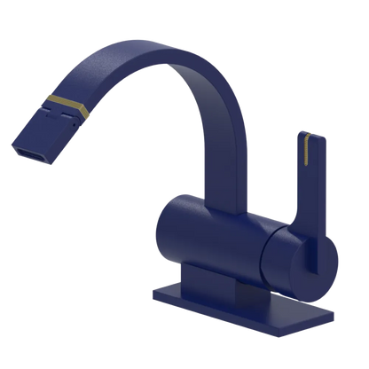 Rubinet Single Control Bidet Fitting (less drain) Midnight Blue