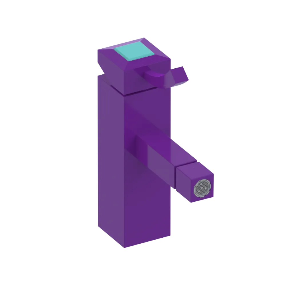 Rubinet Single Control Bidet Fitting (less drain) Purple Haze