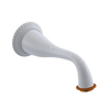 Rubinet Tub Filler Spout Wall Mount White