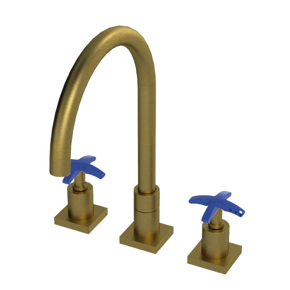 Rubinet Widespread Kitchen Set Antique Brass Matt
