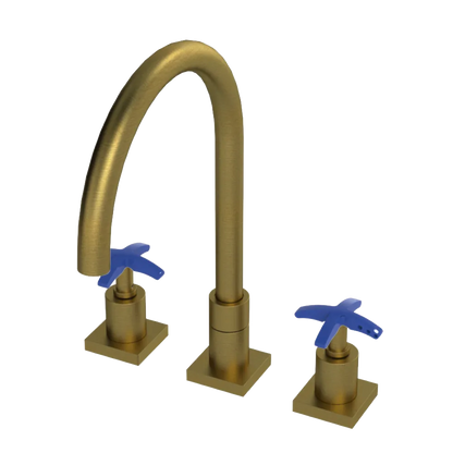 Rubinet Widespread Kitchen Set Antique Brass Matt