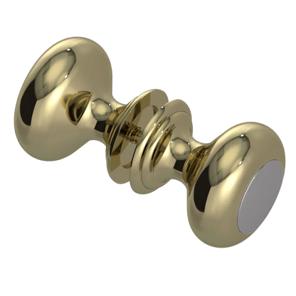 Rubinet Shower Door Knob (set) Natural Brass