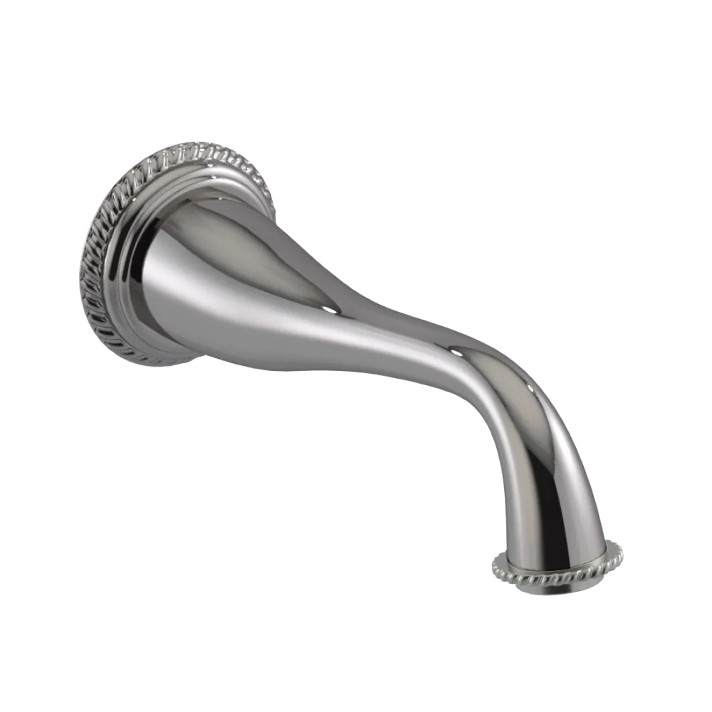 Rubinet Tub Filler Spout Wall Mount Polished Nickel