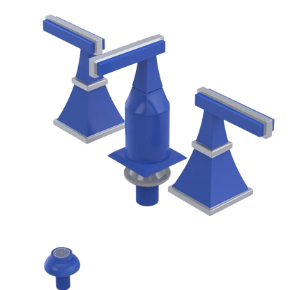 Rubinet Bidet Fitting with Spray, Diverter, and Vacum Breaker (Less Drain) Blu Jean