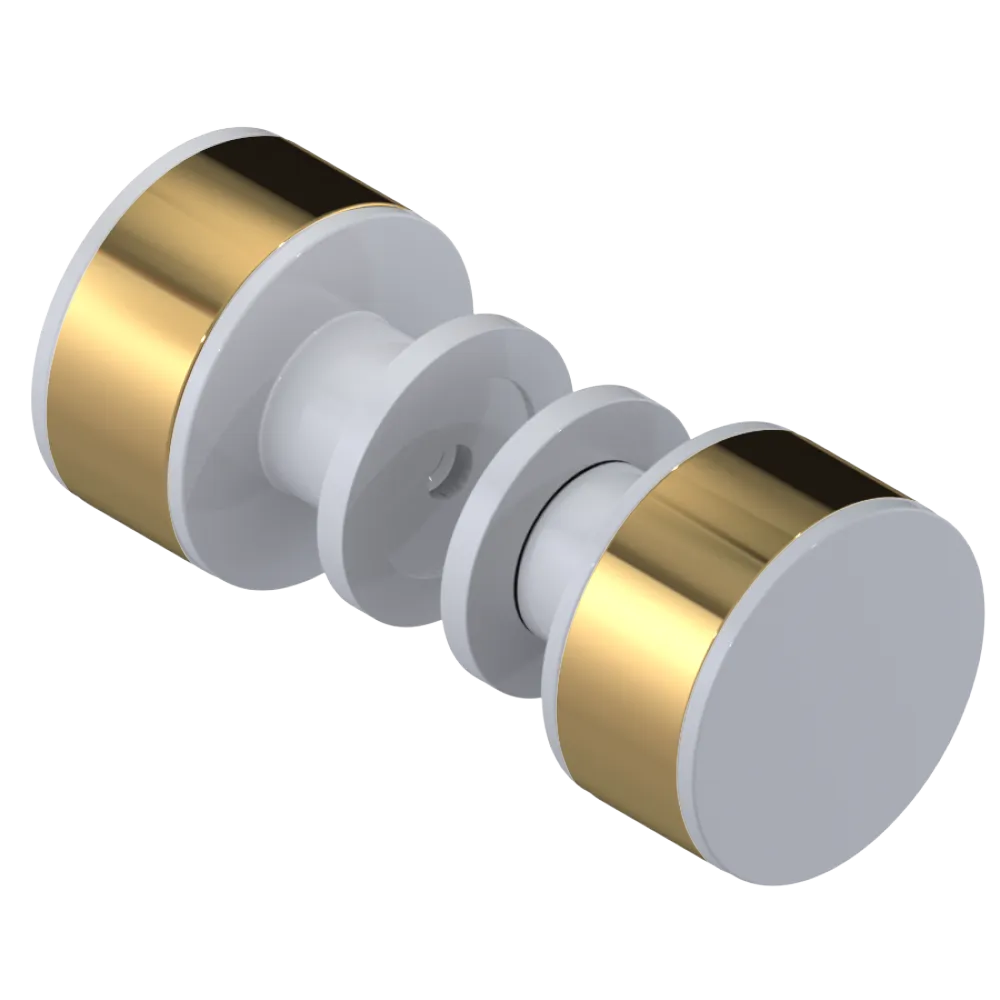 Rubinet Shower Door Knob (set) White