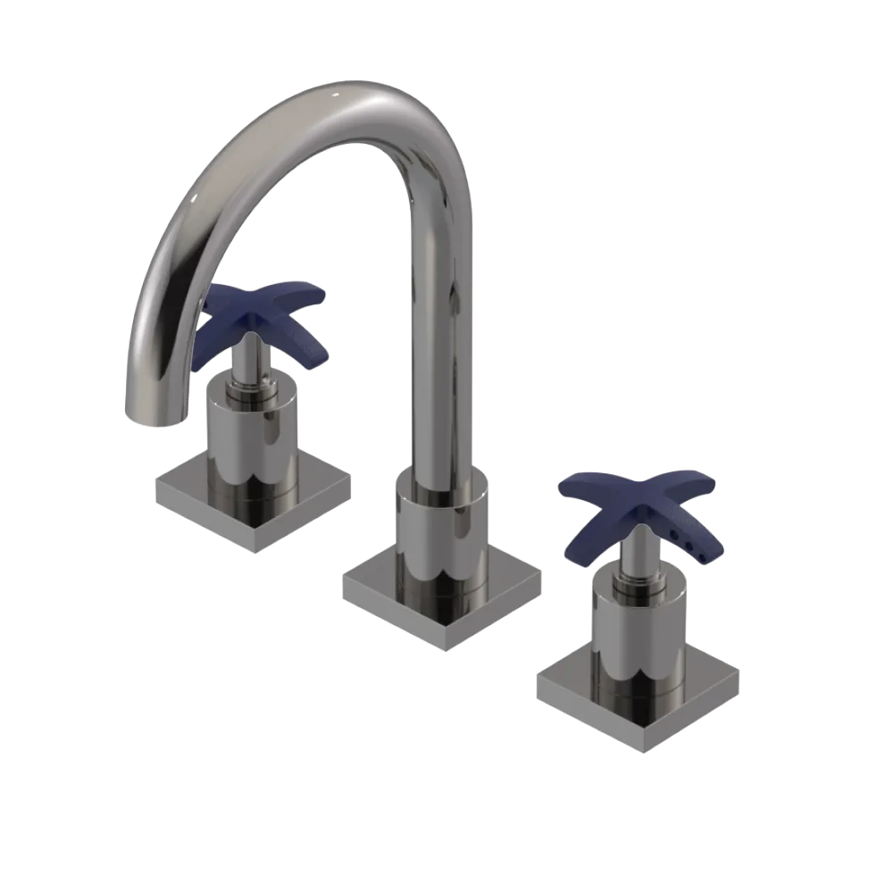 Rubinet Widespread Lav. Set. (less drain) Polished Nickel