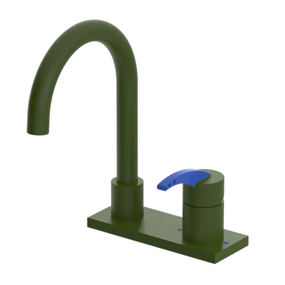 Rubinet 4" Centre Single Control Lav. Set. (less drain) Green Envy