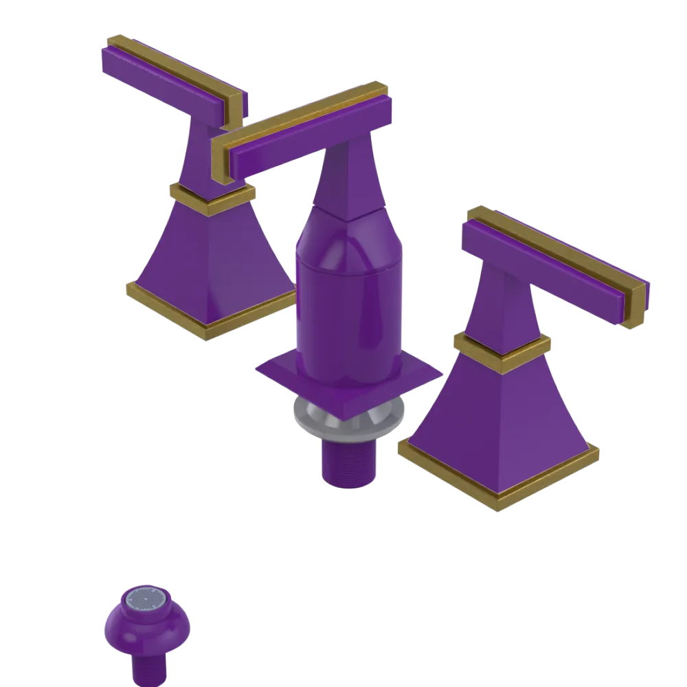 Rubinet Bidet Fitting with Spray, Diverter, and Vacum Breaker (Less Drain) Purple Haze