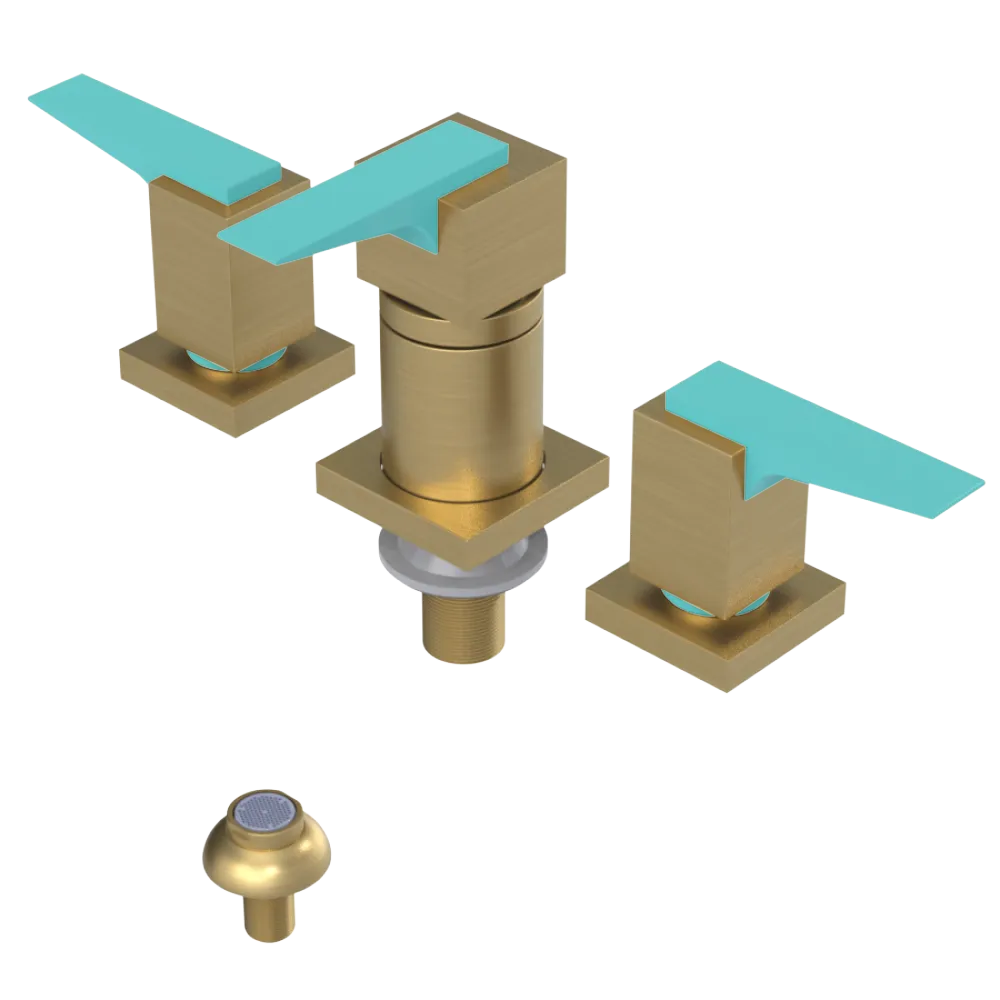 Rubinet Bidet Fitting with Spray, Diverter, and Vacuum Breaker (less drain) Satin Gold